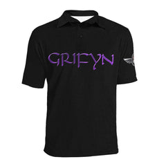 black grifyn Men's All Over Print Polo Shirt (Model T55)