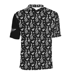 space golfer Men's All Over Print Polo Shirt (Model T55)
