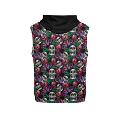 skulls All Over Print Sleeveless Hoodie for Men (Model H15)