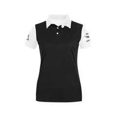 kd black Women's All Over Print Polo Shirt (Model T55)