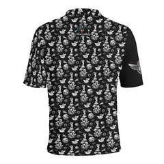 space golfer Men's All Over Print Polo Shirt (Model T55)