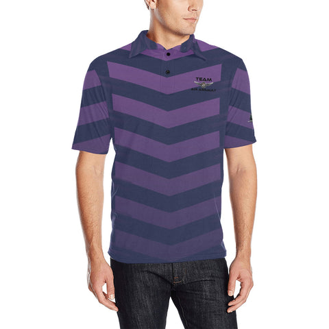 Athletic Purple Men's All Over Print Polo Shirt (Model T55)