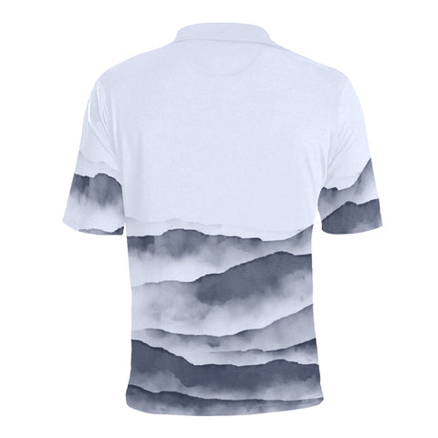 misty mountain Men's All Over Print Polo Shirt (Model T55)