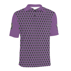 purple reaper Men's All Over Print Polo Shirt (Model T55)