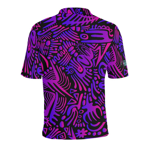 purple haze Men's All Over Print Polo Shirt (Model T55)