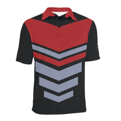 Athletic Red Men's All Over Print Polo Shirt (Model T55)
