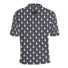 space golfer iso Men's All Over Print Polo Shirt (Model T55)