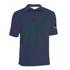 feral blue Men's All Over Print Polo Shirt (Model T55)