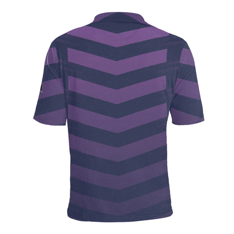 Athletic Purple Men's All Over Print Polo Shirt (Model T55)