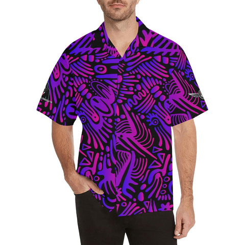 purple Hawaiian Hawaiian Shirt (Model T58)