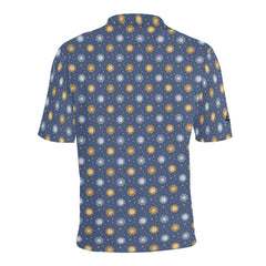sun moon sag Men's All Over Print Polo Shirt (Model T55)