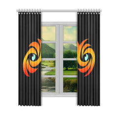 yeti curtain Window Curtain 52"x120"(Two Piece)