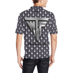 wtf space golfer Men's All Over Print Polo Shirt (Model T55)