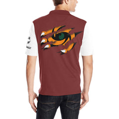 feral maroon Men's All Over Print Polo Shirt (Model T55)