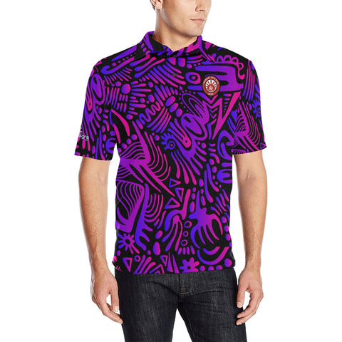 purple haze Men's All Over Print Polo Shirt (Model T55)