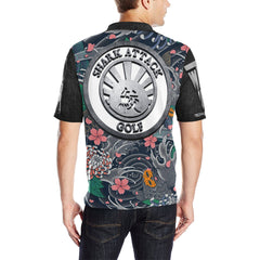 Shark Attack  Team polo koi  Men's All Over Print Polo Shirt