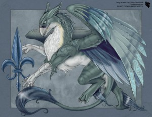 Gryphon_With_Fleur_De_Lis_by_ulario